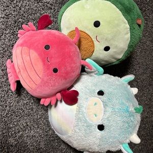 3 almost brand new squishmallows